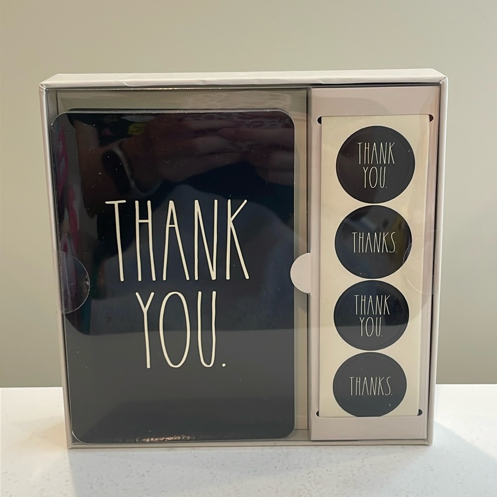 New Rae Dunn Black THANK YOU Cards